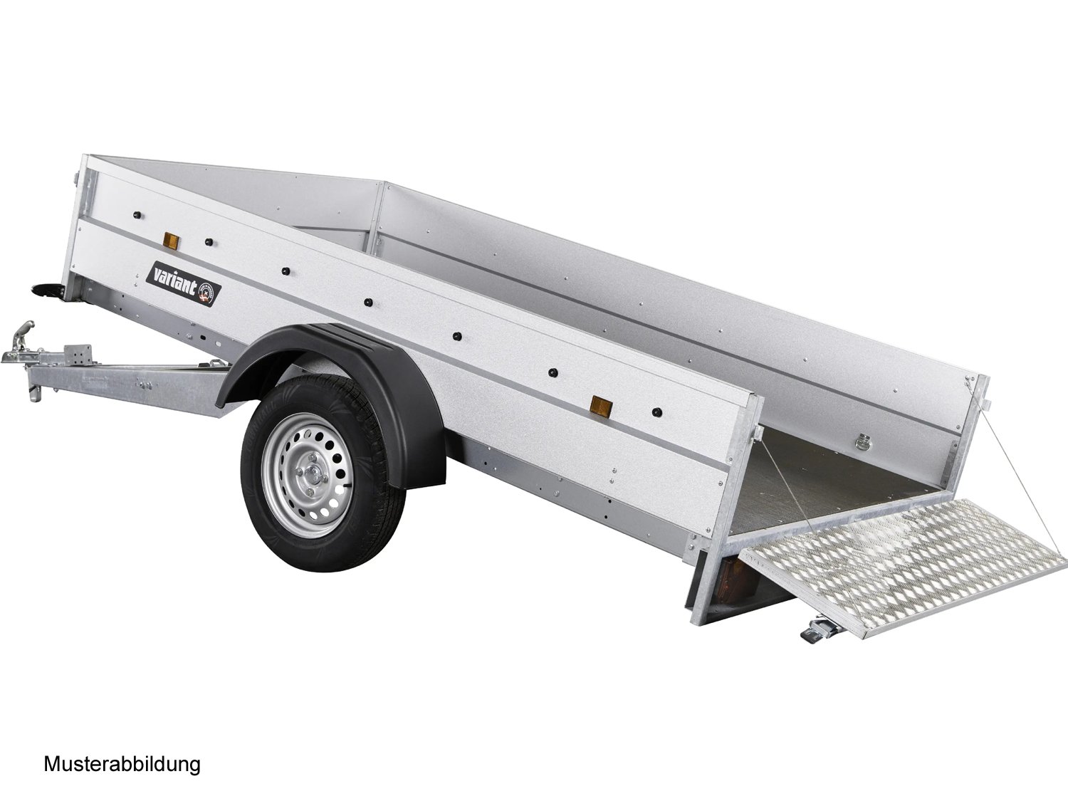 Variant Kastenanhänger 754 F1 Kip – kippbarer Anhänger – Ladefläche 255 × 145 cm – 750 kg – Einachser – Ansicht 1