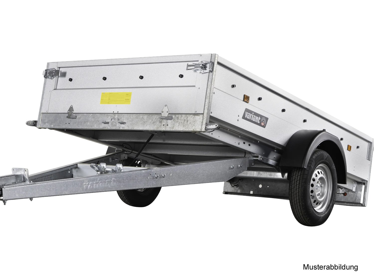 Variant Kastenanhänger 754 F1 Kip – kippbarer Anhänger – Ladefläche 255 × 145 cm – 750 kg – Einachser – Ansicht 2