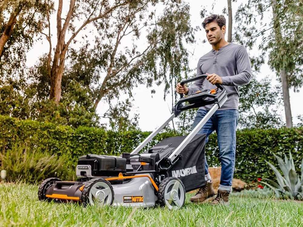 WORX NITRO WG761E Akku-Rasenmäher – 51 cm Schnittbreite – mit Fangkorb – Ansicht 1