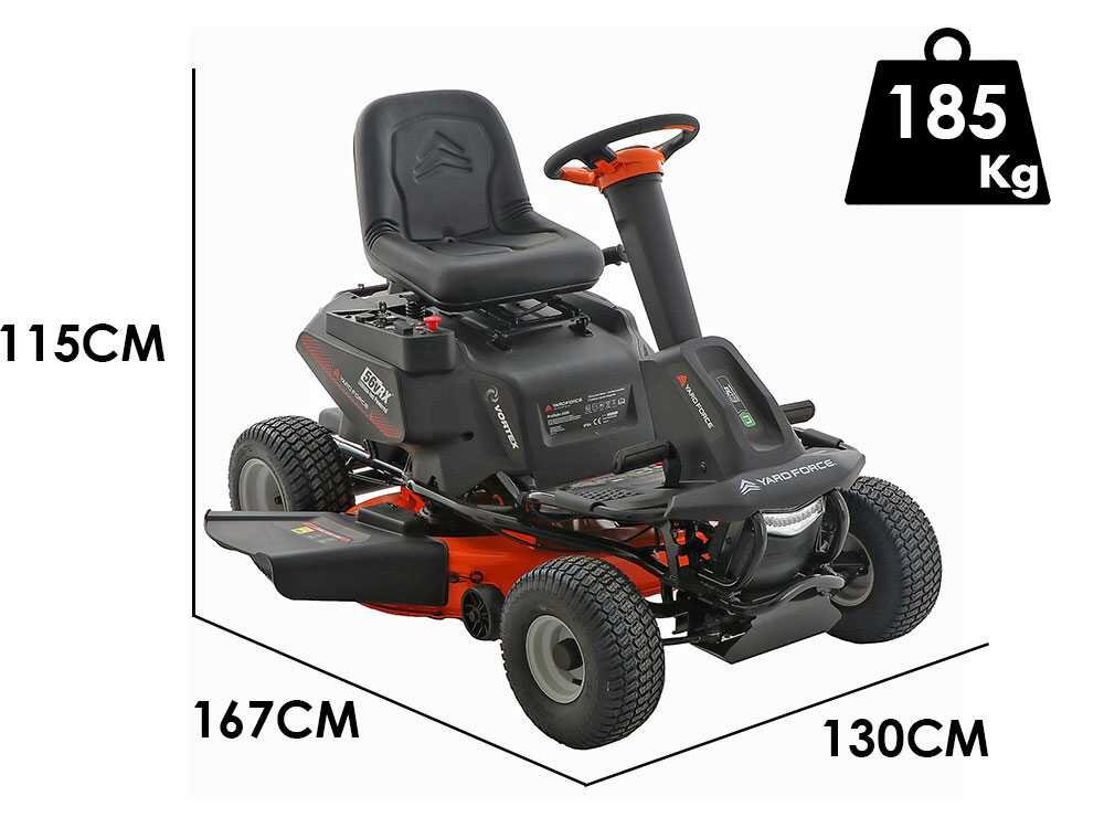 Yard Force E559 Akku-Rasentraktor – 96 cm Schnittbreite – Automatisch – mit Mulchfunktion – Ansicht 1